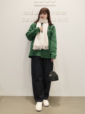 「アイテム（スウェット）」を使った、izuさん（レディース・161cm）の冬コーディネート