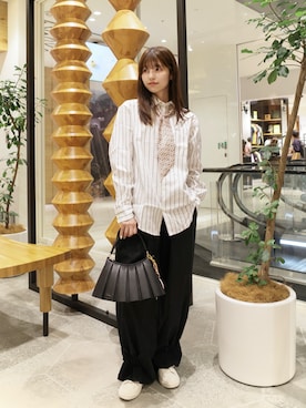 「LACOSTE（ラコステ）のアイテム」を使った、izuさん（レディース・161cm）の夏コーディネート