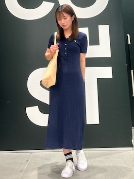 「LACOSTE（ラコステ）のアイテム」を使った、Uiさん（レディース・153cm）の夏コーディネート