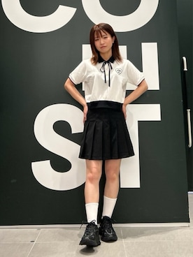 「アイテム（ポロシャツ）」を使った、Uiさん（レディース・153cm）の夏コーディネート