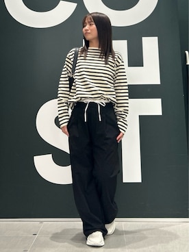 「LACOSTE（ラコステ）のアイテム（バッグ）」を使った、Uiさん（レディース・153cm）の春コーディネート