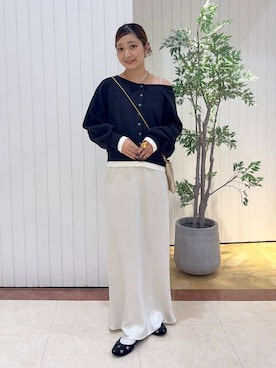 「アイテム（シュシュ）」を使った、𝑅𝑢𝑛𝑎さん（レディース・164cm）の秋コーディネート