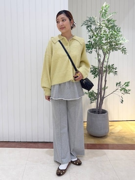 「アイテム（シュシュ）」を使った、𝑅𝑢𝑛𝑎さん（レディース・164cm）の秋コーディネート