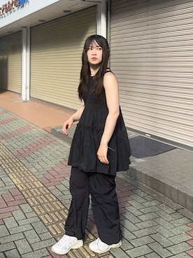 「EMODA（エモダ）のアイテム（カーゴパンツ）」を使った、namiさん（レディース・160cm）の秋コーディネート