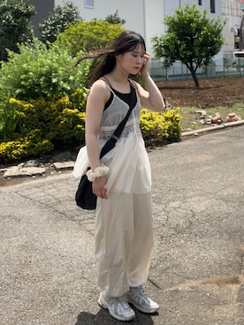 「JEANASIS（ジーナシス）のアイテム（パンツ）」を使った、namiさん（レディース・160cm）の夏コーディネート