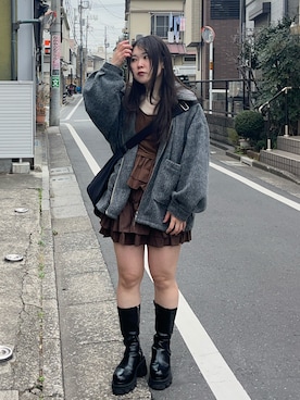 「STUDIOUS（ステュディオス）のアイテム（シューズ）」を使った、namiさん（レディース・160cm）の冬コーディネート