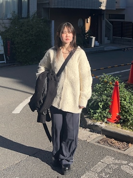 「STUDIOUS（ステュディオス）のアイテム（シューズ）」を使った、namiさん（レディース・160cm）の冬コーディネート