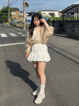 「clear（クリア）のアイテム（スカート）」を使った、namiさん（レディース・160cm）の秋コーディネート