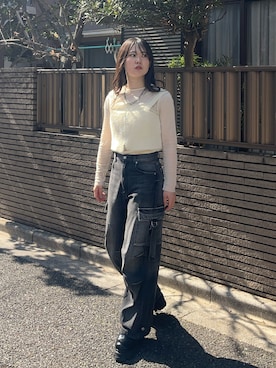 「STUDIOUS（ステュディオス）のアイテム（シューズ）」を使った、namiさん（レディース・160cm）の春コーディネート