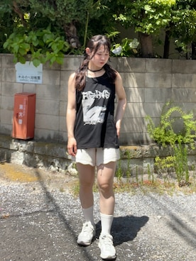 「アイテム（タンクトップ）」を使った、namiさん（レディース・160cm）の夏コーディネート