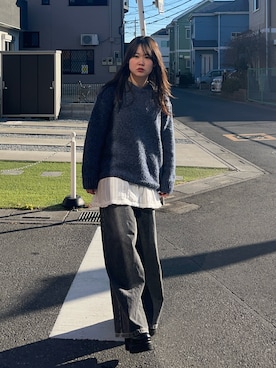 「STUDIOUS（ステュディオス）のアイテム」を使った、namiさん（レディース・160cm）の冬コーディネート