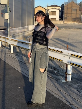 「JEANASIS（ジーナシス）のアイテム」を使った、namiさん（骨格ウェーブ・レディース・160cm）の秋コーディネート