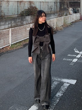 「STUDIOUS（ステュディオス）のアイテム」を使った、namiさん（レディース・160cm）の冬コーディネート