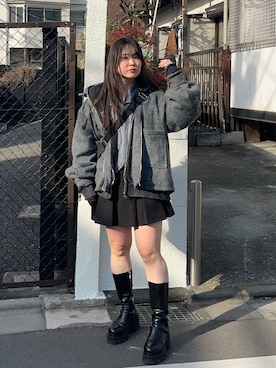 「STUDIOUS（ステュディオス）のアイテム」を使った、namiさん（レディース・160cm）の冬コーディネート