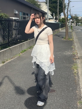 「MURUA（ムルーア）のアイテム」を使った、namiさん（レディース・160cm）の秋コーディネート