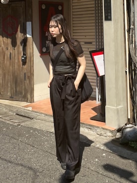 「アイテム（バッグ）」を使った、namiさん（レディース・160cm）の夏コーディネート