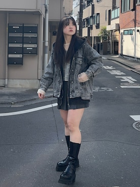 「STUDIOUS（ステュディオス）のアイテム（シューズ）」を使った、namiさん（レディース・160cm）の冬コーディネート