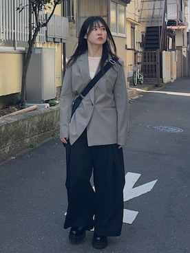 「STUDIOUS(ステュディオス)のアイテム」を使った、namiさん(レディース・160cm)の春コーディネート