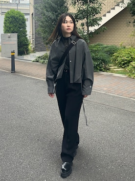 「STUDIOUS(ステュディオス)のアイテム」を使った、namiさん(レディース・160cm)の冬コーディネート