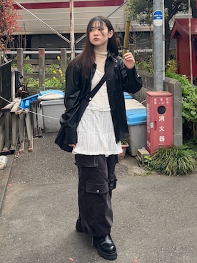 「アイテム（その他トップス）」を使った、namiさん（レディース・160cm）の春コーディネート
