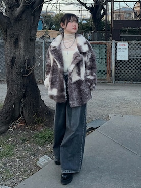 「STUDIOUS（ステュディオス）のアイテム」を使った、namiさん（レディース・160cm）の冬コーディネート