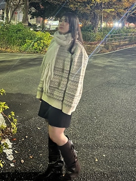 「mideal（マイディール）のアイテム」を使った、namiさん（レディース・160cm）の冬コーディネート