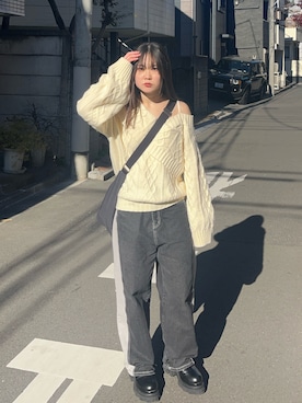 「STUDIOUS(ステュディオス)のアイテム」を使った、namiさん(レディース・160cm)の冬コーディネート