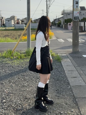 「GRL（グレイル）のアイテム（ブーツ）」を使った、namiさん（骨格ウェーブ・レディース・160cm）の夏コーディネート