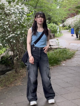「NEW BALANCE（ニューバランス）のアイテム」を使った、namiさん（骨格ウェーブ・レディース・160cm）の夏コーディネート