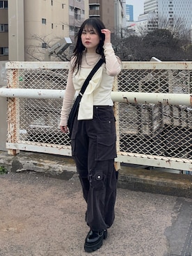 「STUDIOUS(ステュディオス)のアイテム」を使った、namiさん(レディース・160cm)の春コーディネート