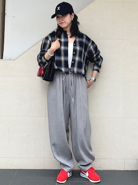 「アイテム（財布）」を使った、矢内さん（レディース・161cm）の夏コーディネート