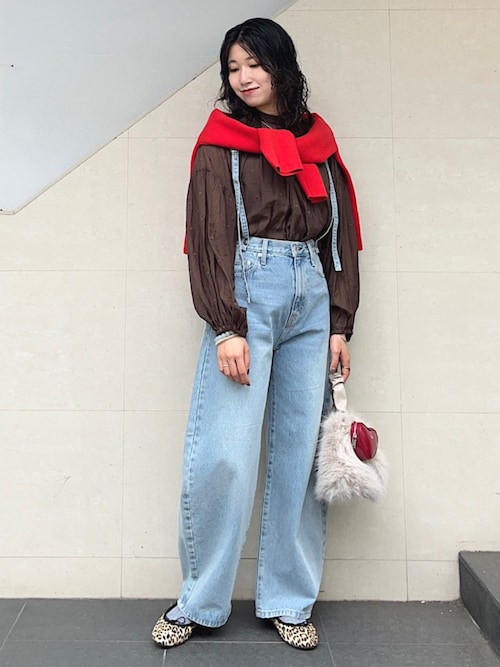 こだわりシルエットのデニムパンツ　our bon_meur:〈洗濯機可能〉コクーン シルエット デニム パンツ