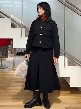 「ブルべ夏」｜矢内さん（レディース・161cm）の秋コーディネート