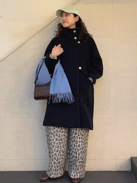 「SHIPS」｜「アイテム（スウェット）」を使った、矢内さん（レディース・161cm）の秋コーディネート