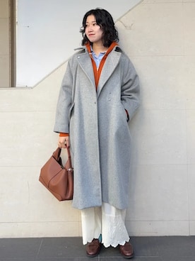 「SHIPS」｜「アイテム（ジャケット/アウター）」を使った、矢内さん（レディース・161cm）の冬コーディネート