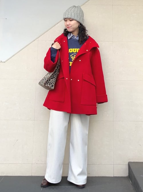 SHIPS any: リバー フーデッド Aライン ミドル コート（その他アウター