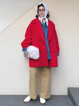 「SHIPS」｜「アイテム（ジャケット/アウター）」を使った、矢内さん（レディース・161cm）の冬コーディネート