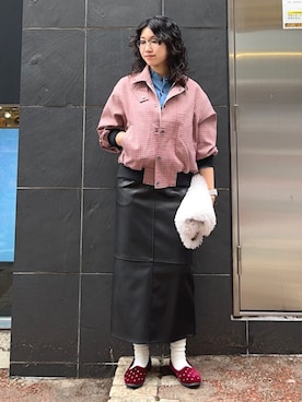 「SHIPS」｜「アイテム（スリッポン）」を使った、矢内さん（レディース・161cm）の秋コーディネート