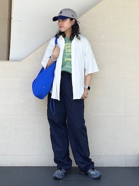 「MIZUNO（ミズノ　）のアイテム」を使った、矢内さん（レディース・161cm）の夏コーディネート