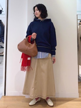 「eness（エネス）のアイテム」を使った、矢内さん（レディース・161cm）の冬コーディネート