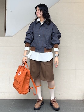 「シップス」｜「アイテム（モカシン/デッキシューズ）」を使った、矢内さん（レディース・161cm）の秋コーディネート