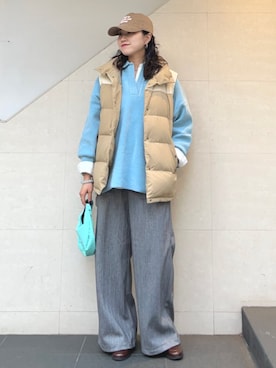 「COBMASTER（コブマスター）のアイテム」を使った、矢内さん（レディース・161cm）の秋コーディネート