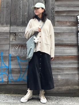 「ブルべ夏」｜矢内さん（レディース・161cm）の秋コーディネート