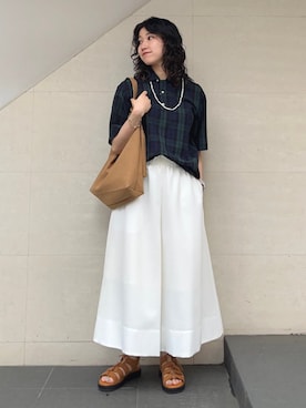 「SHIPS any（シップス エニィ）のアイテム」を使った、矢内さん（レディース・161cm）の夏コーディネート