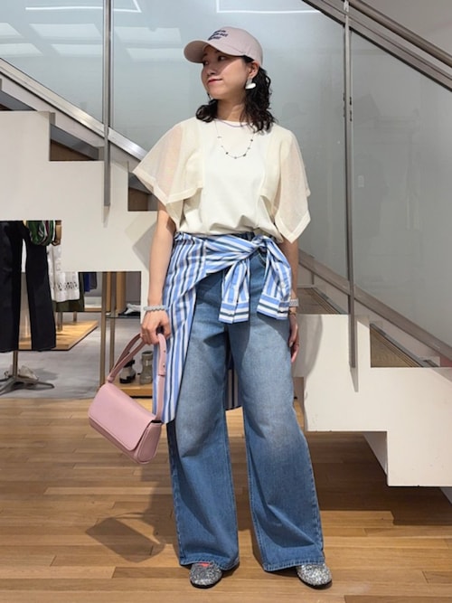 CHEEZE˓˓༼ˀᵕ̈༽ DENIM×DENIM デニムパンツ　FREEサイズ ニッセン パンツ デニムパンツ メンズ 73-160サイズ 程よい