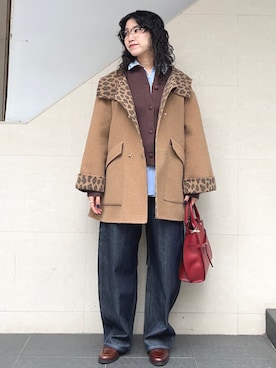 「ブルべ夏」｜矢内さん（レディース・161cm）の秋コーディネート