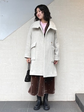 矢内さん（レディース・161cm）の冬コーディネート