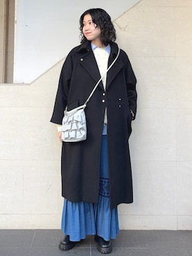 「SHIPS」｜「アイテム（ジャケット/アウター）」を使った、矢内さん（レディース・161cm）の冬コーディネート