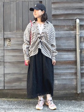 「VARZAR（バザール）のアイテム」を使った、矢内さん（レディース・161cm）の冬コーディネート