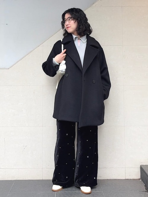 SHIPS any: ウール コクーン テーラード ショート コート 25AW